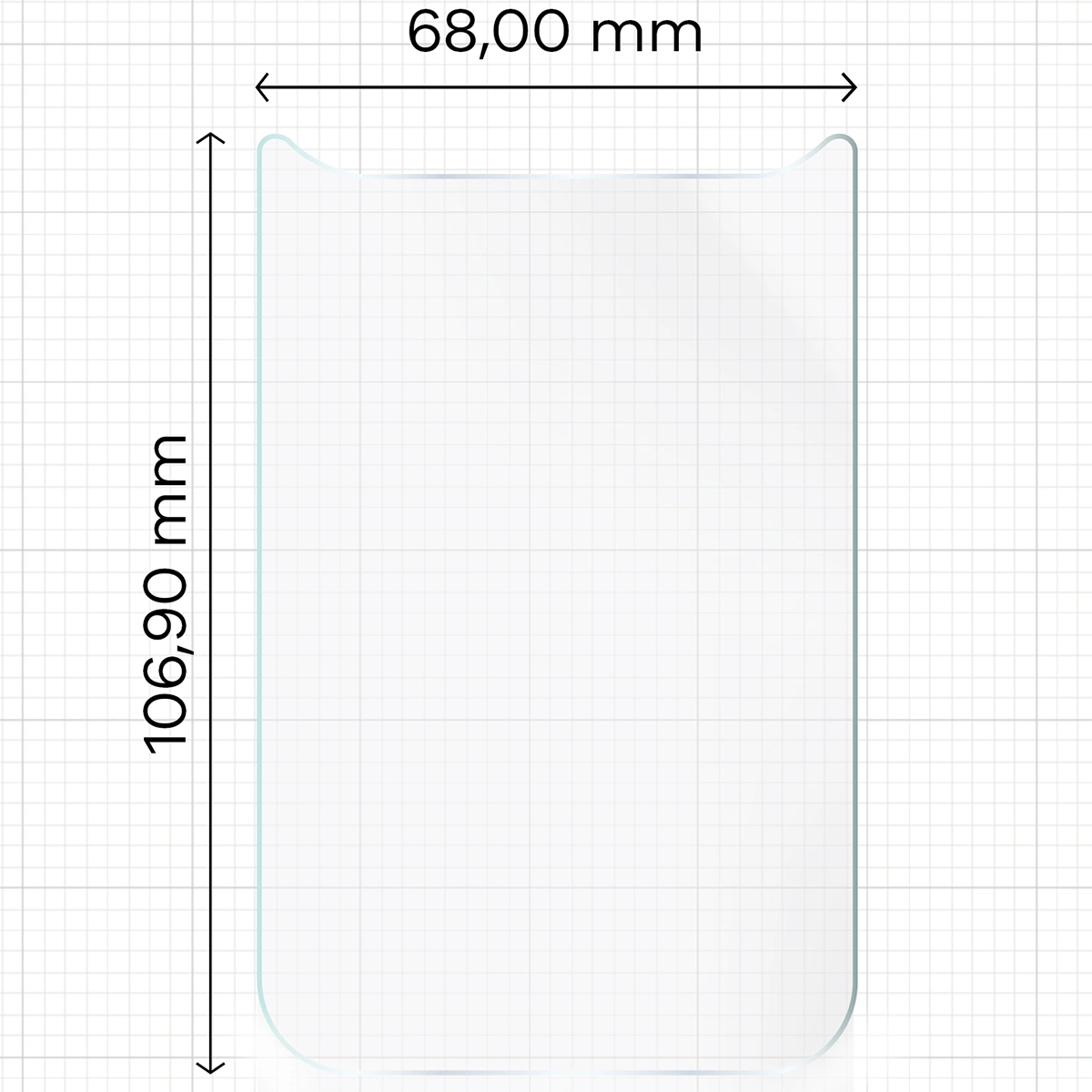 Wymiary dla folii hydrożelowej na tył telefonu Bizon Glass Hydrogel Back do Apple iPhone 17 Pro