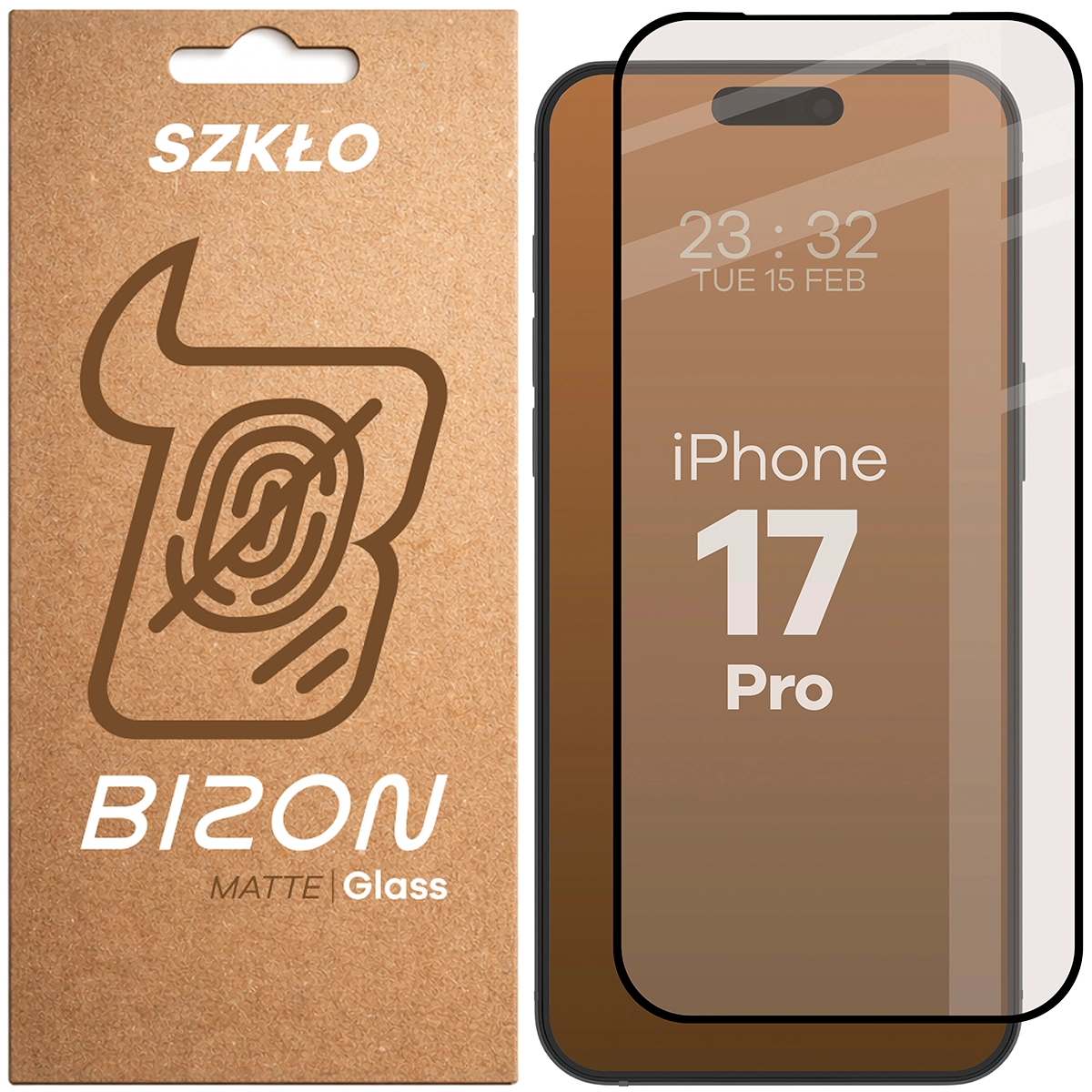 Matte glass for the screen Bison Glass Matte for Apple iPhone 17 Pro, 1 piece
