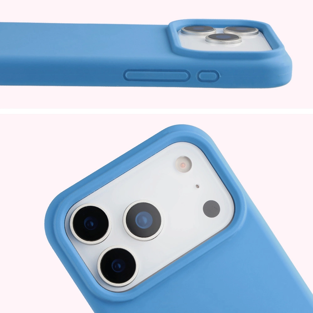 Zbliżenie na wycięcie na obiektywy w etui Bizon Soft Case do Apple iPhone 17 Pro