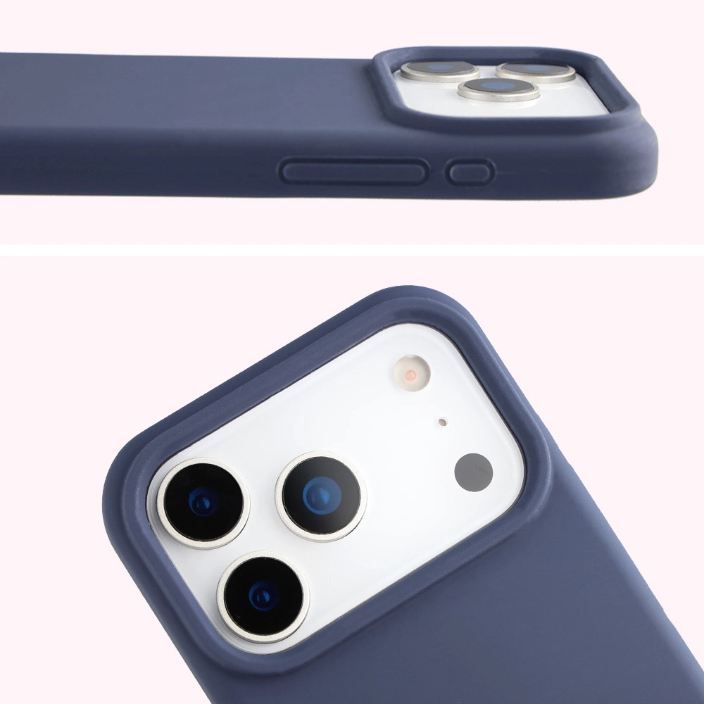 Zbliżenie na wycięcie na obiektywy w etui Bizon Soft Case do Apple iPhone 17 Pro