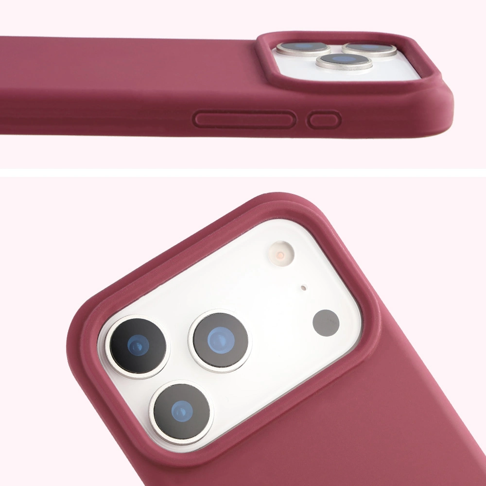 Zbliżenie na wycięcie na obiektywy w etui Bizon Soft Case do Apple iPhone 17 Pro