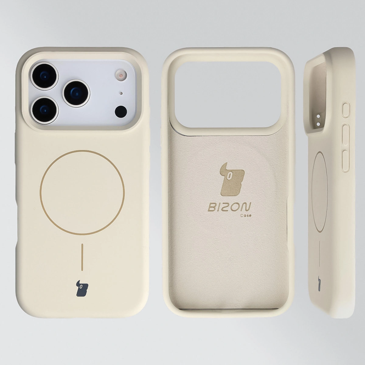 Konstrukcja etui Bizon Soft Case Magnetic: silikon, mikrofibra i zintegrowane osłony do Apple iPhone 17 Pro