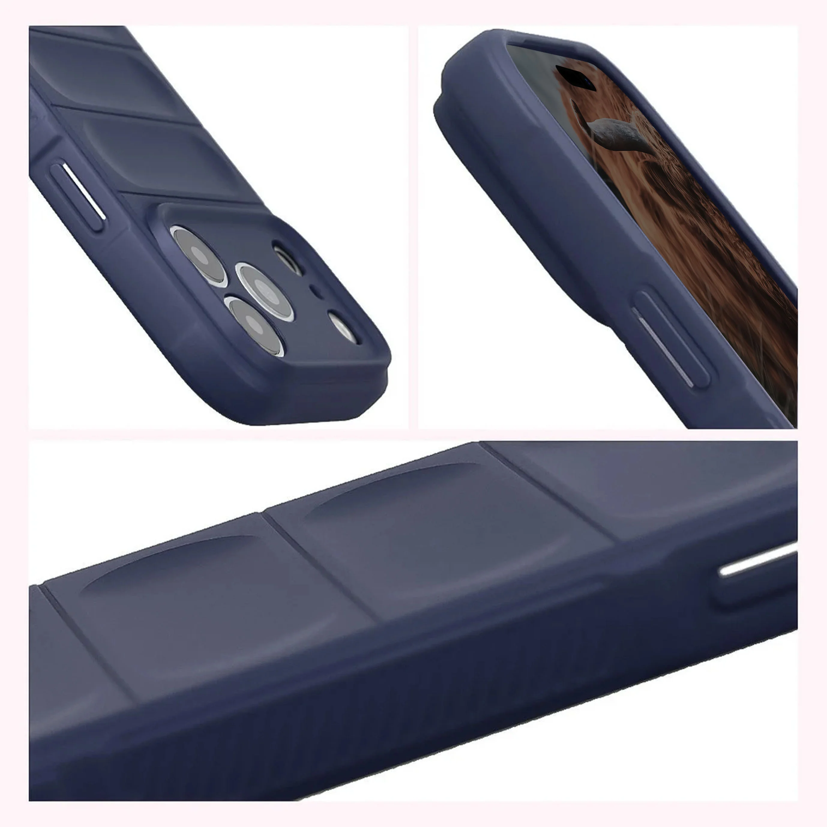 Podwyższone krawędzie i antypoślizgowa powierzchnia w etui Bizon Case Tur do Apple iPhone 17 Pro