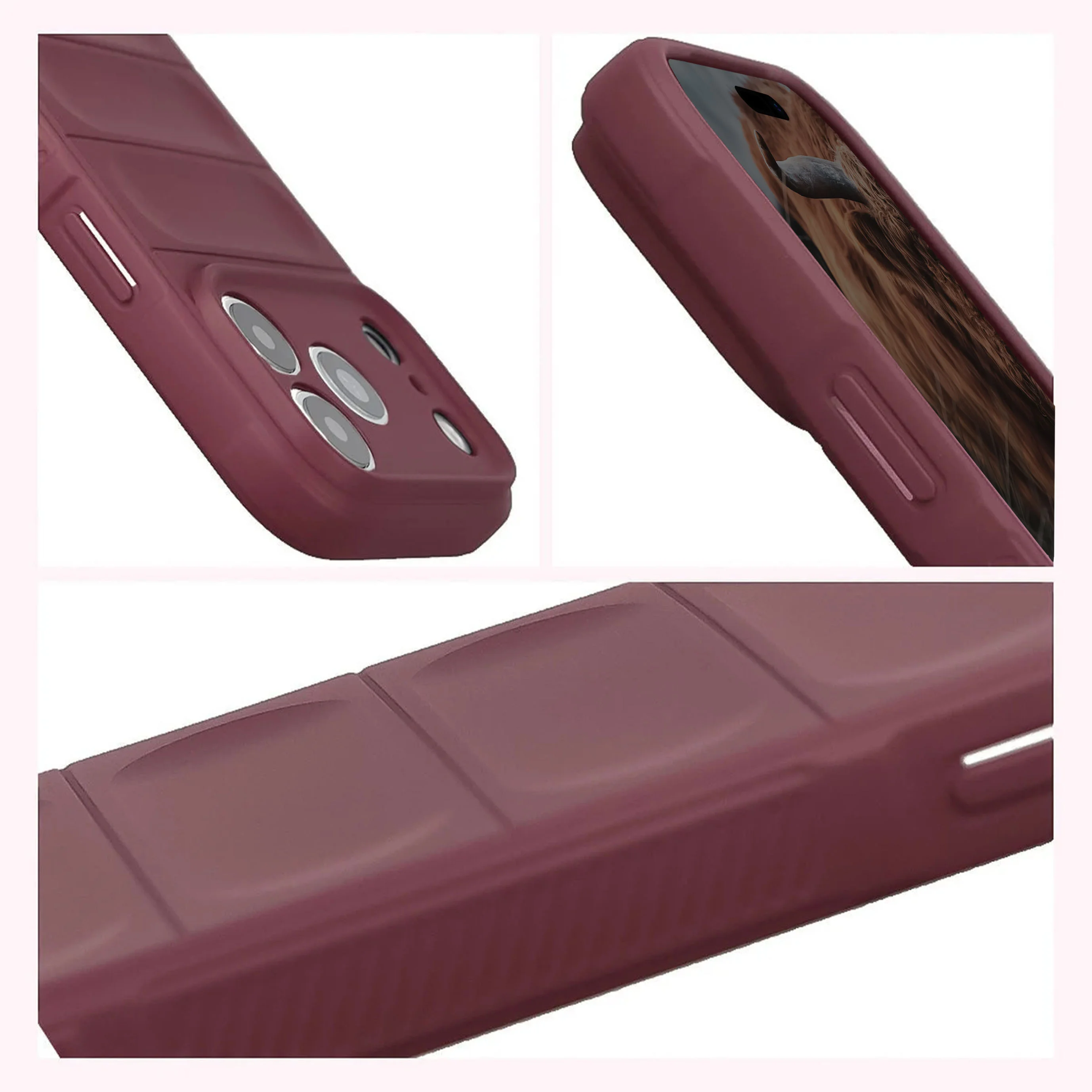 Raised edges and non-slip surface in the Bison Case Tur for Apple iPhone 17 Pro