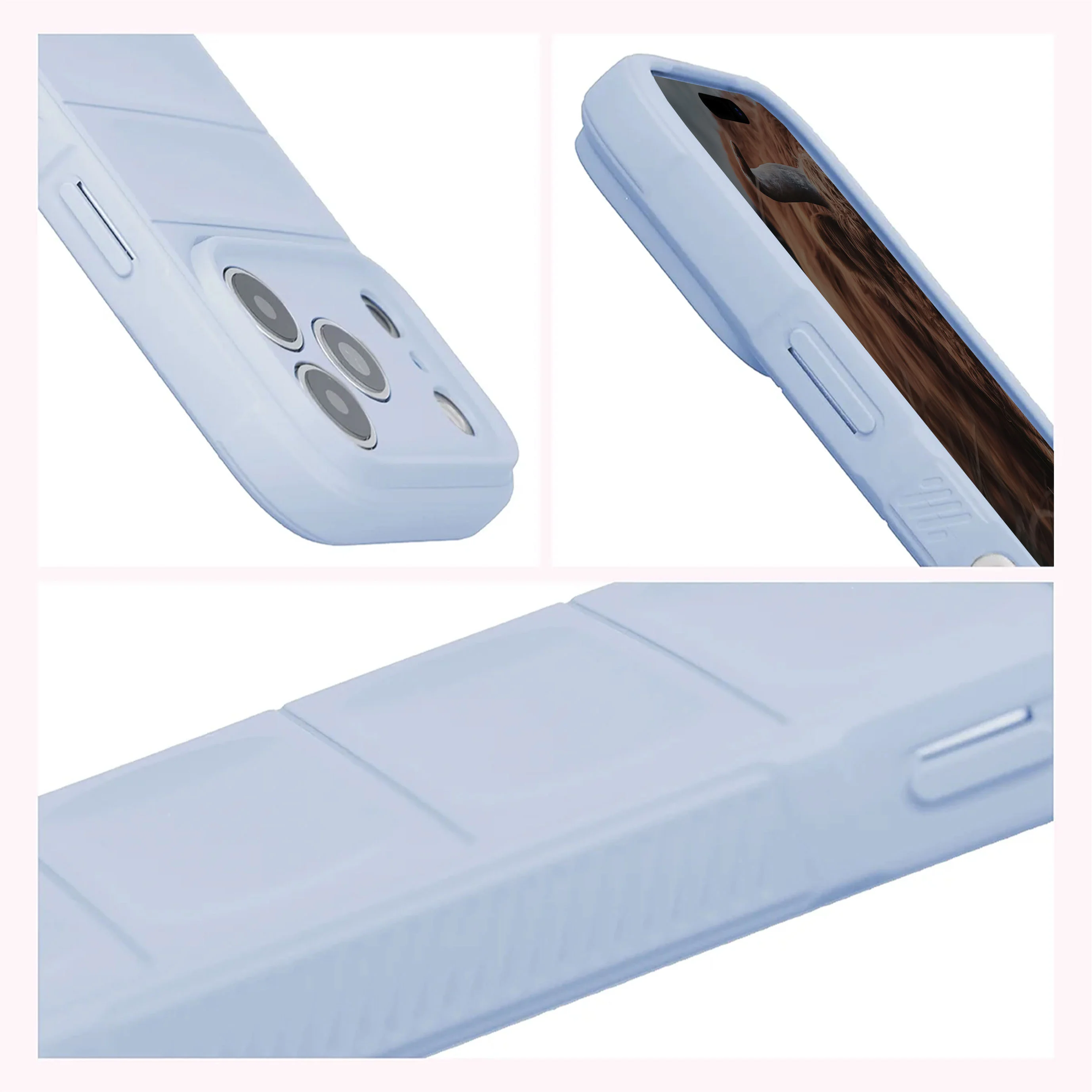 Raised edges and non-slip surface in the Bison Case Tur for Apple iPhone 17 Pro