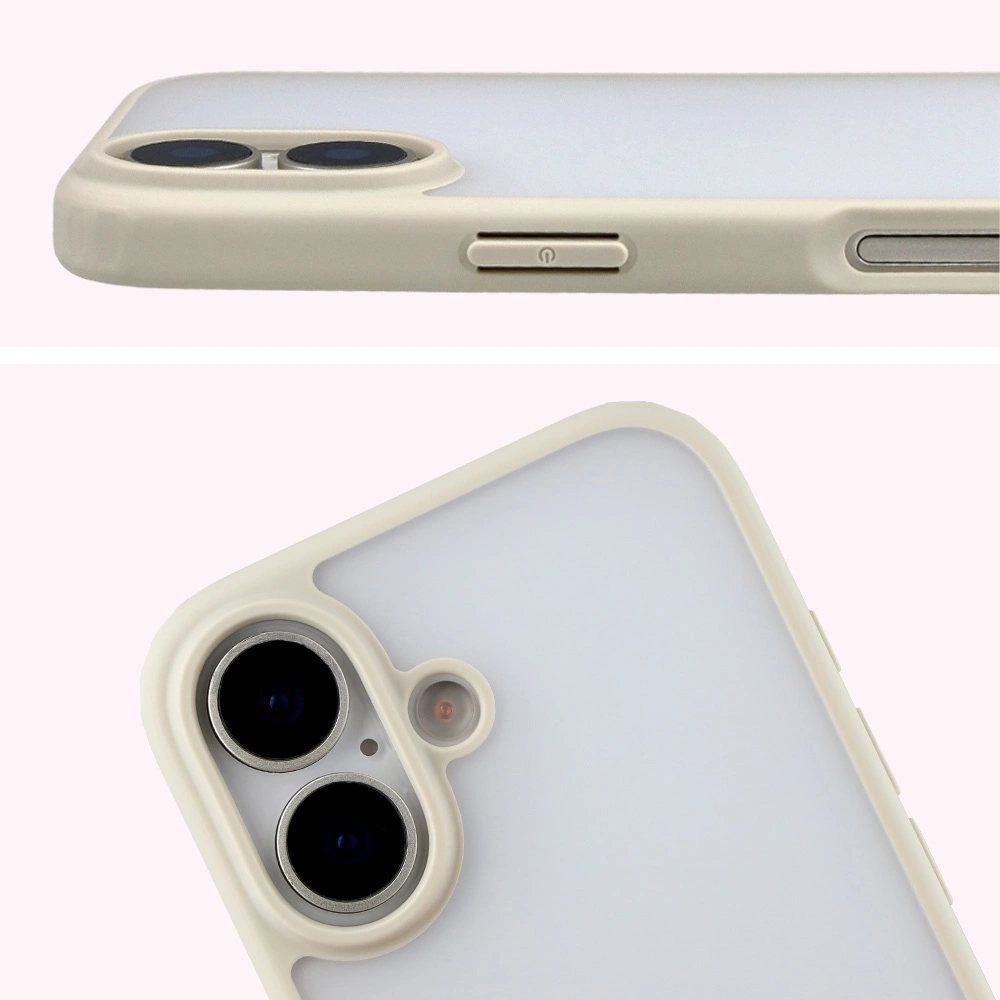 Decupaj complet și margini ridicate pentru cameră în etui Bizon Case Angelo pentru Apple iPhone 17
