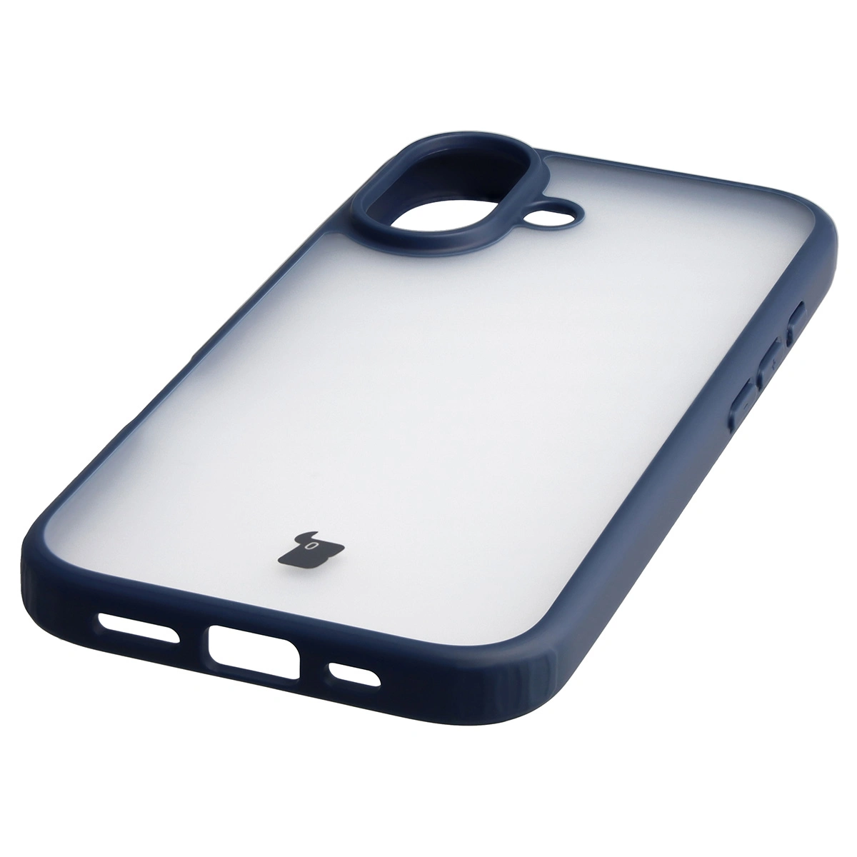 Zintegrowane przyciski, wycięcia i hybrydowy materiał w etui Bizon Case Angelo do Apple iPhone 17