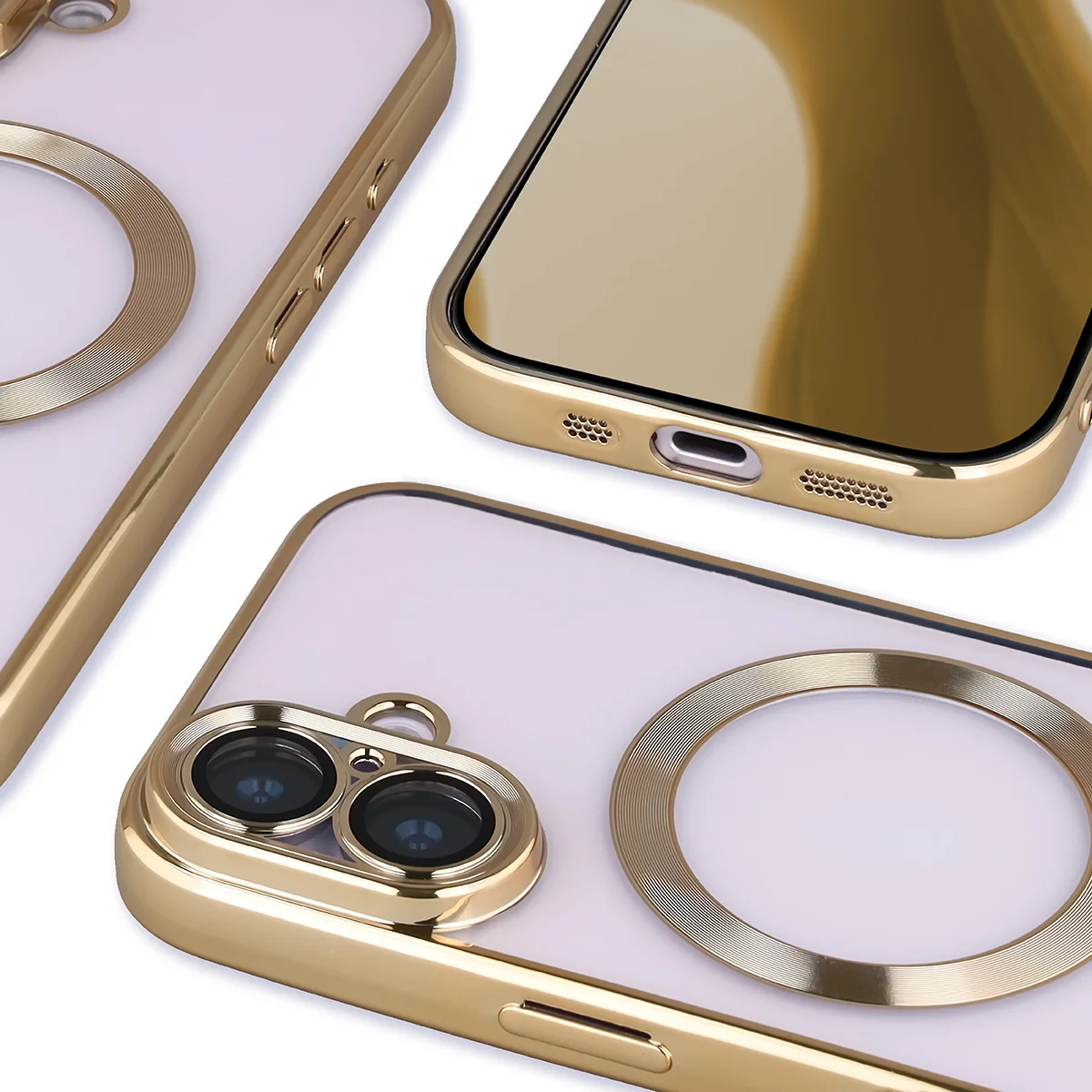 Close-up of the built-in camera protection in the Bizon Case GuardO for Apple iPhone 17