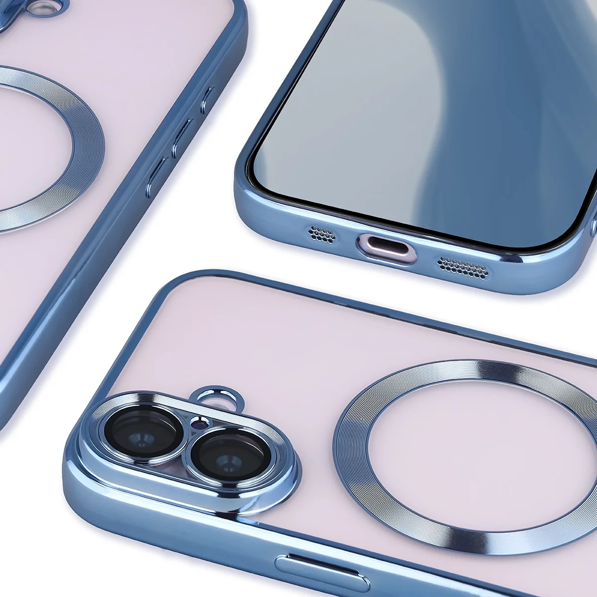 Close-up of the built-in camera protection in Bizon Case GuardO for Apple iPhone 17
