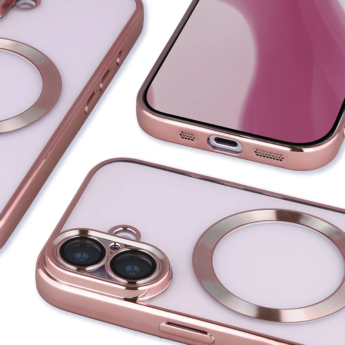 Close-up of the built-in camera protection in Bizon Case GuardO for Apple iPhone 17