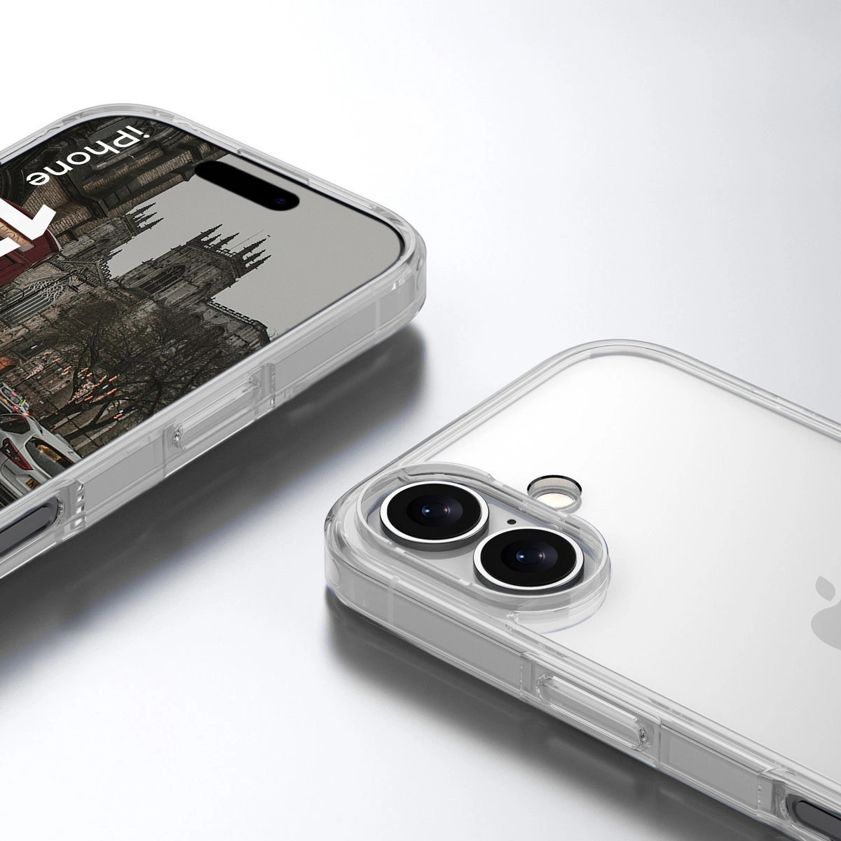 Wzmocnione narożniki i podwyższone ranty ekranu w etui Bizon Case Halo do Apple iPhone 17