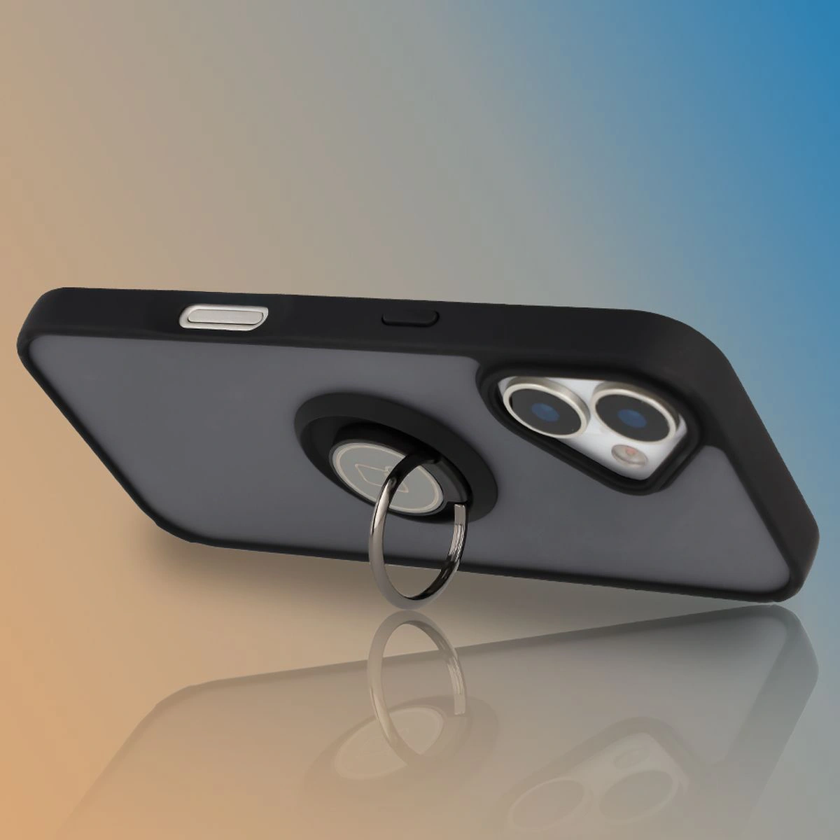 Grip as a stand in the Bizon Hybrid Ring case for Apple iPhone 17