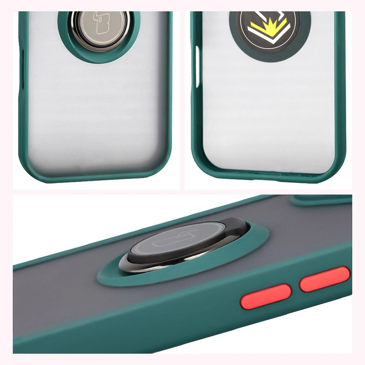 Właściwości Bizon Case Hybrid Ring do Apple iPhone 17: antypoślizgowa ramka i matowy design