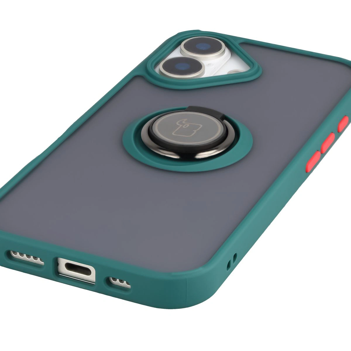 Precise cutouts, integrated covers, and a cutout for a lanyard in the Bison Case Hybrid Ring for Apple iPhone 17
