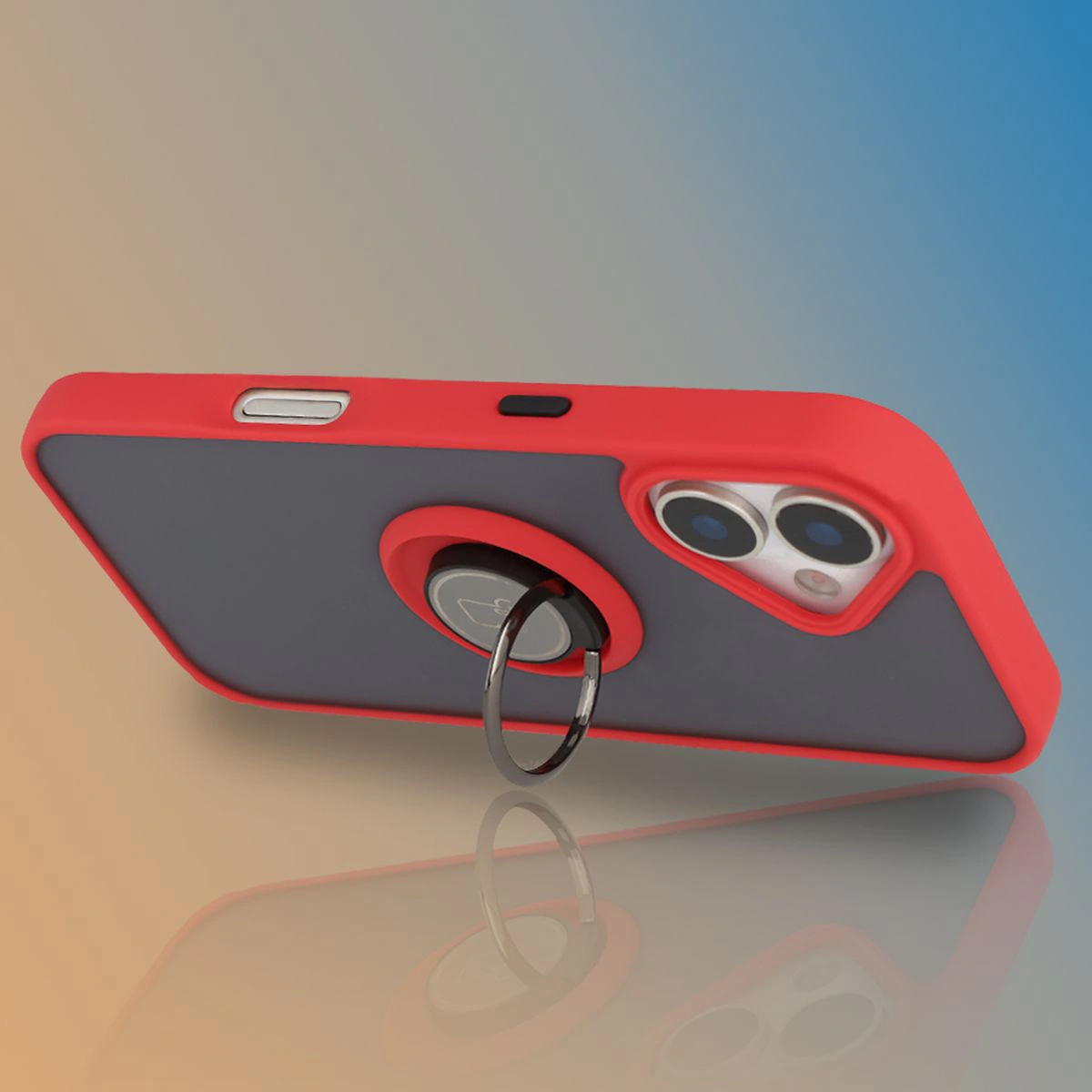 Grip as a stand in the Bison Hybrid Ring case for Apple iPhone 17