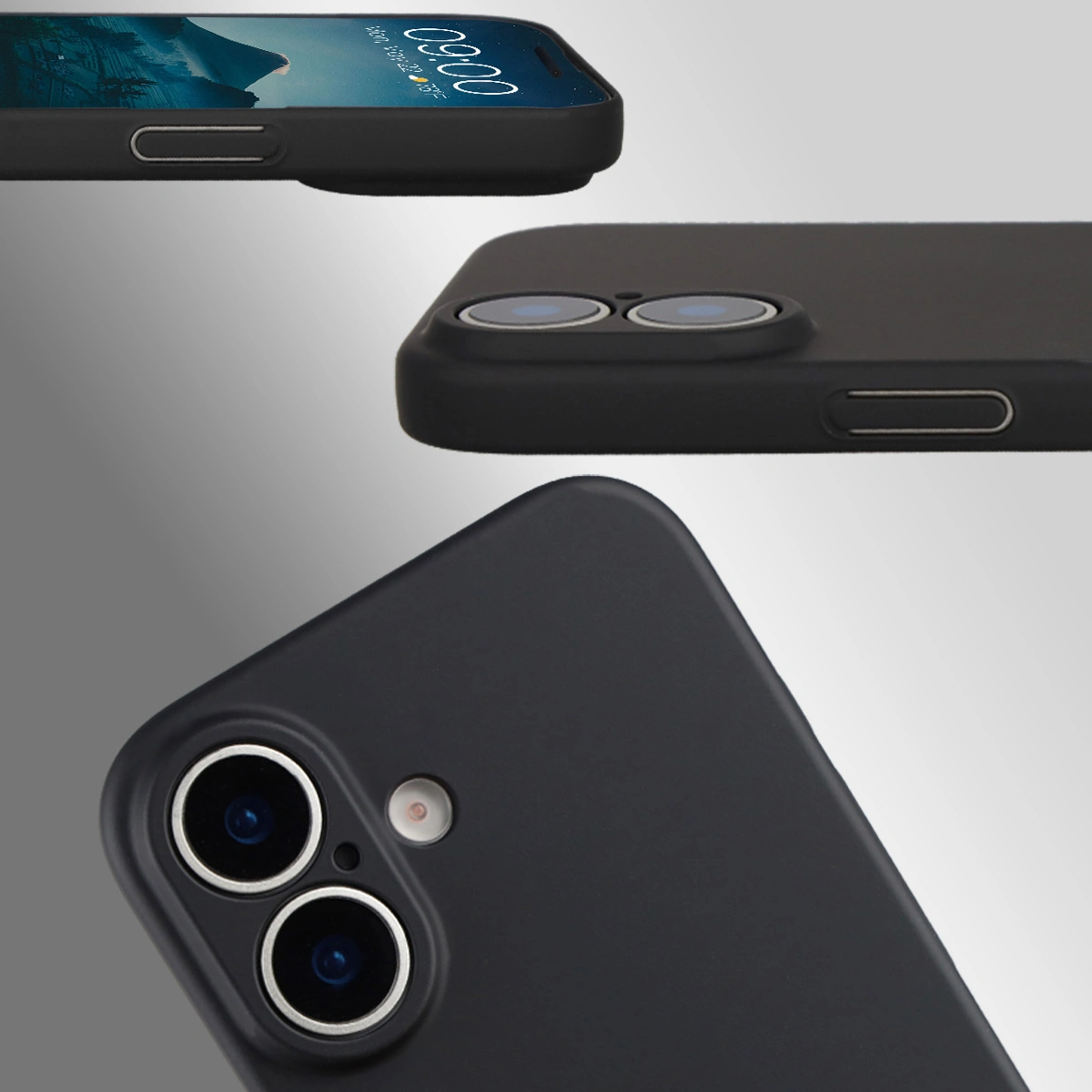 Decupaje dedicate și margini ridicate pentru cameră și ecran în etui-ul Bizon Case Łupka pentru Apple iPhone 17