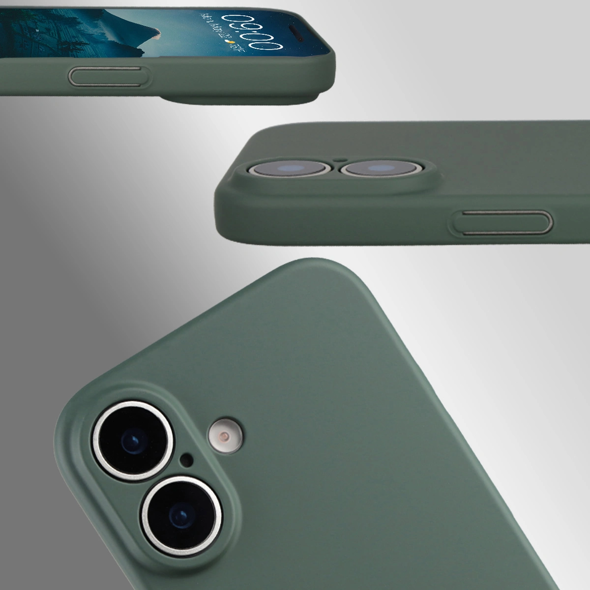 Decupaje dedicate și margini ridicate pentru cameră și ecran în etui-ul Bizon Case Łupka pentru Apple iPhone 17