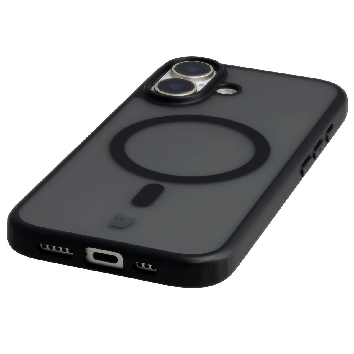 Integrated buttons, cutouts, and hybrid material in the Bizon Case MatteO for Apple iPhone 17