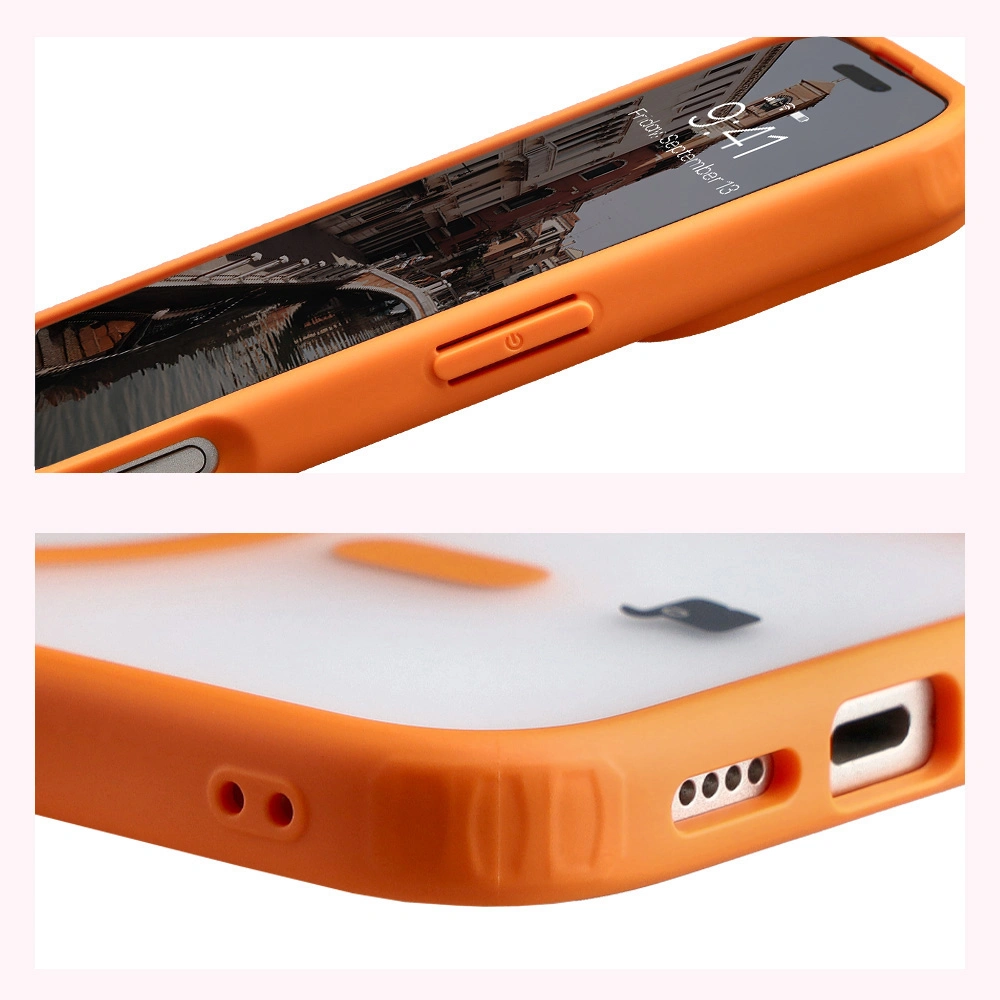 Wzmocnione narożniki i podwyższone ranty ekranu w etui Bizon Case MatteO do Apple iPhone 17