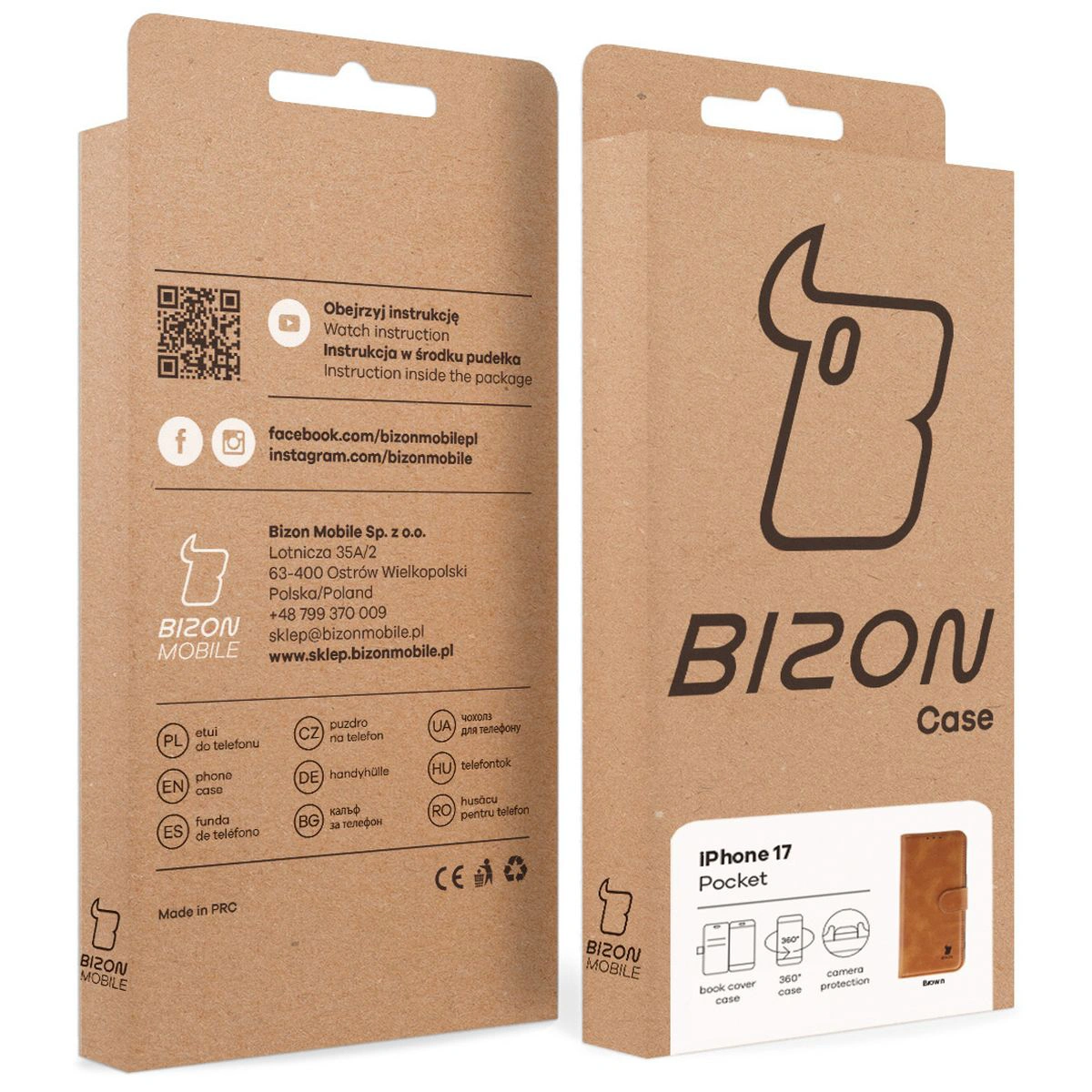 Cutie Kraft Bizon Case cu etichetă dedicată pentru Apple iPhone 17