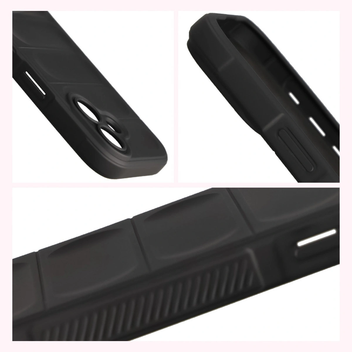 Textured sides and raised edges for the screen and camera in the Bison Case Tur for Apple iPhone 17