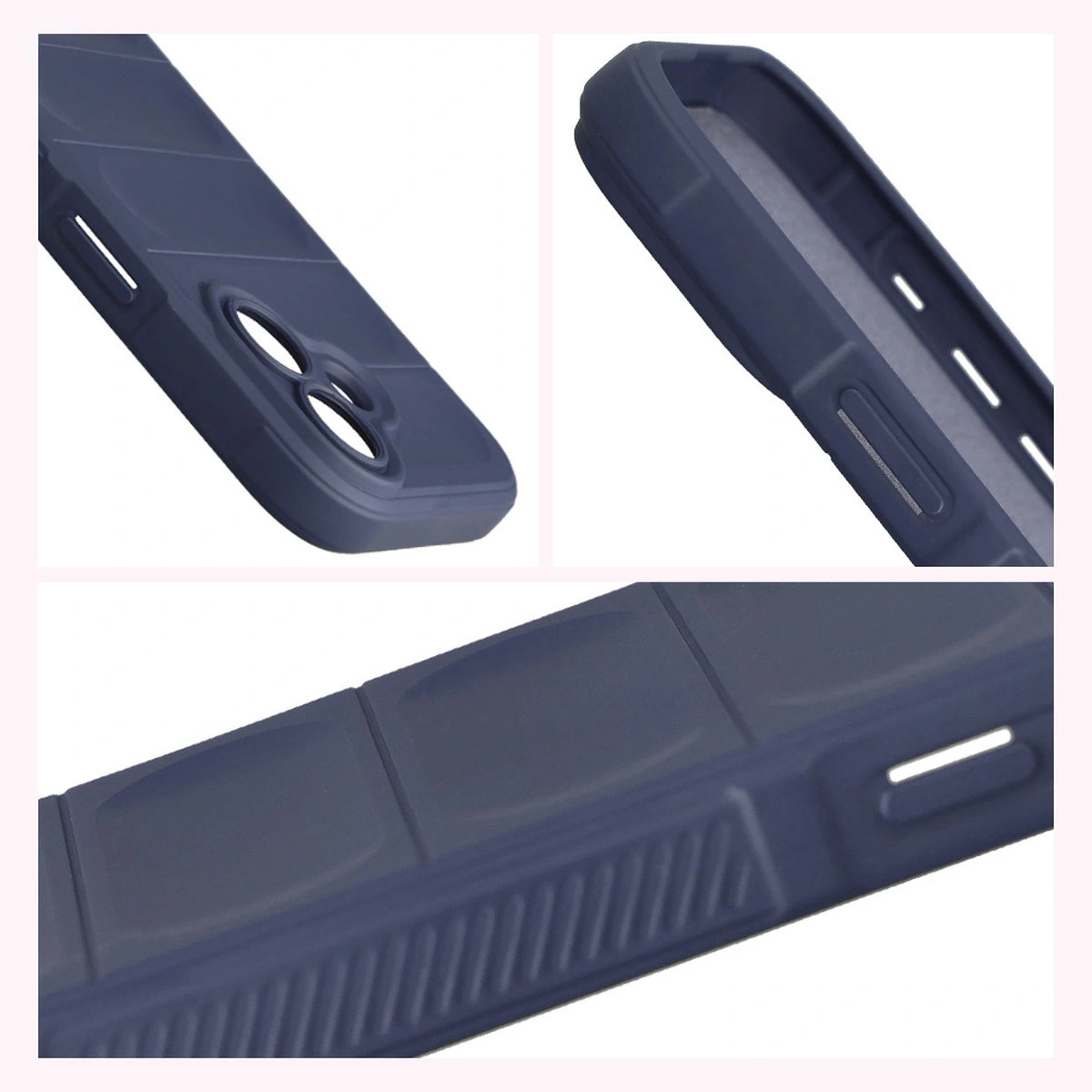 Textured sides and raised edges of the screen and camera in the Bison Case Tur for Apple iPhone 17