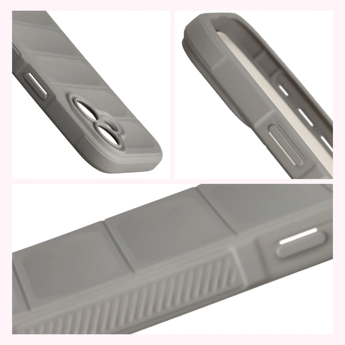 Textured sides and raised edges of the screen and camera in the Bison Case Tur for Apple iPhone 17