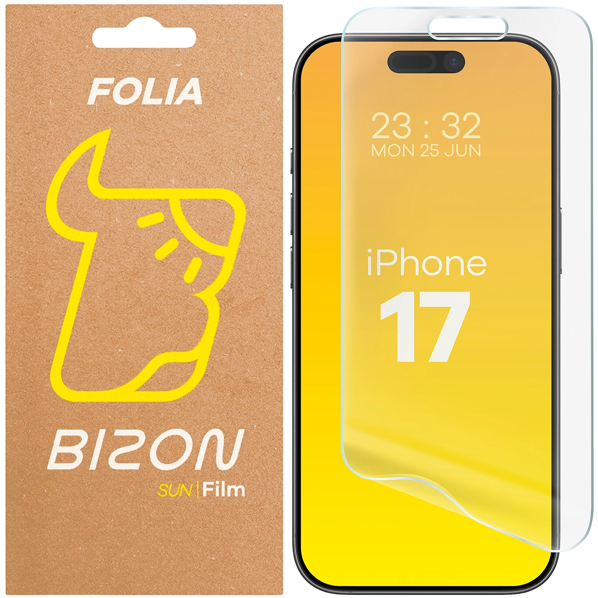 Folia matowa na ekran Bizon Glass Film Sun do Apple iPhone 17, 1 sztuka