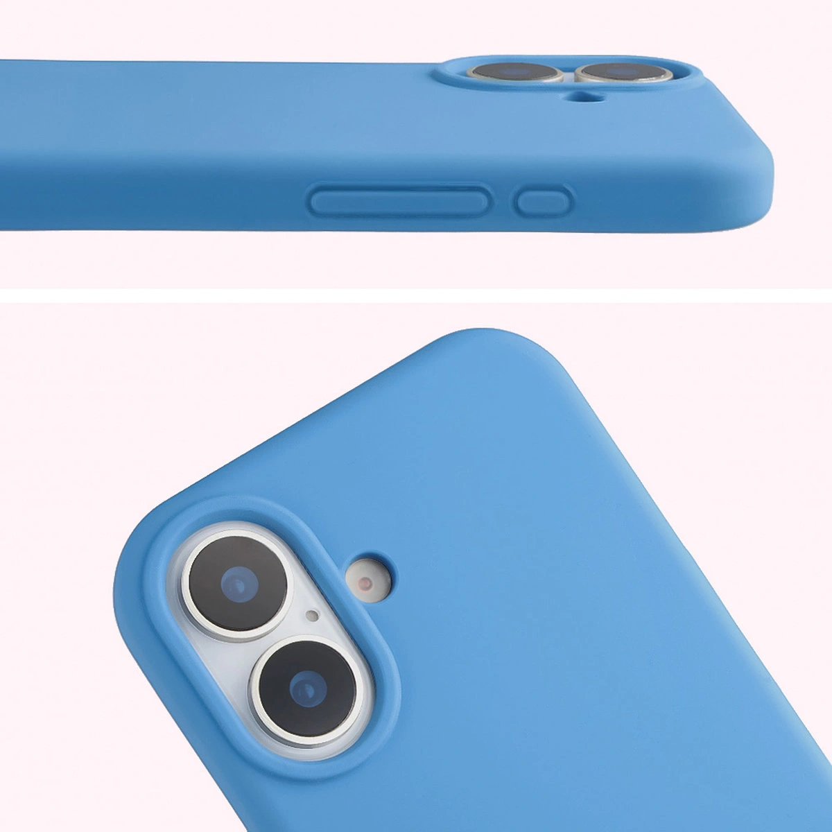 Close-up of the lens cutout in the Bison Soft Case for Apple iPhone 17