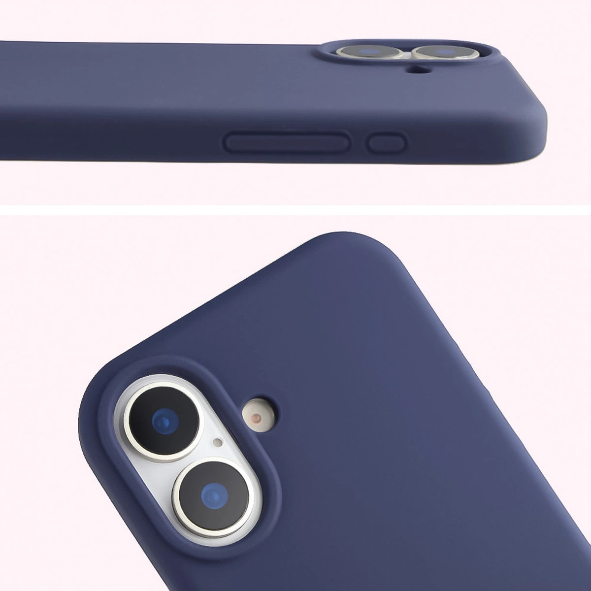 Zbliżenie na wycięcie na obiektywy w etui Bizon Soft Case do Apple iPhone 17