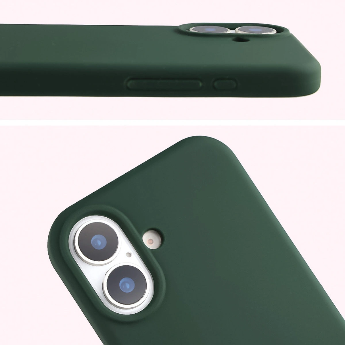 Zbliżenie na wycięcie na obiektywy w etui Bizon Soft Case do Apple iPhone 17