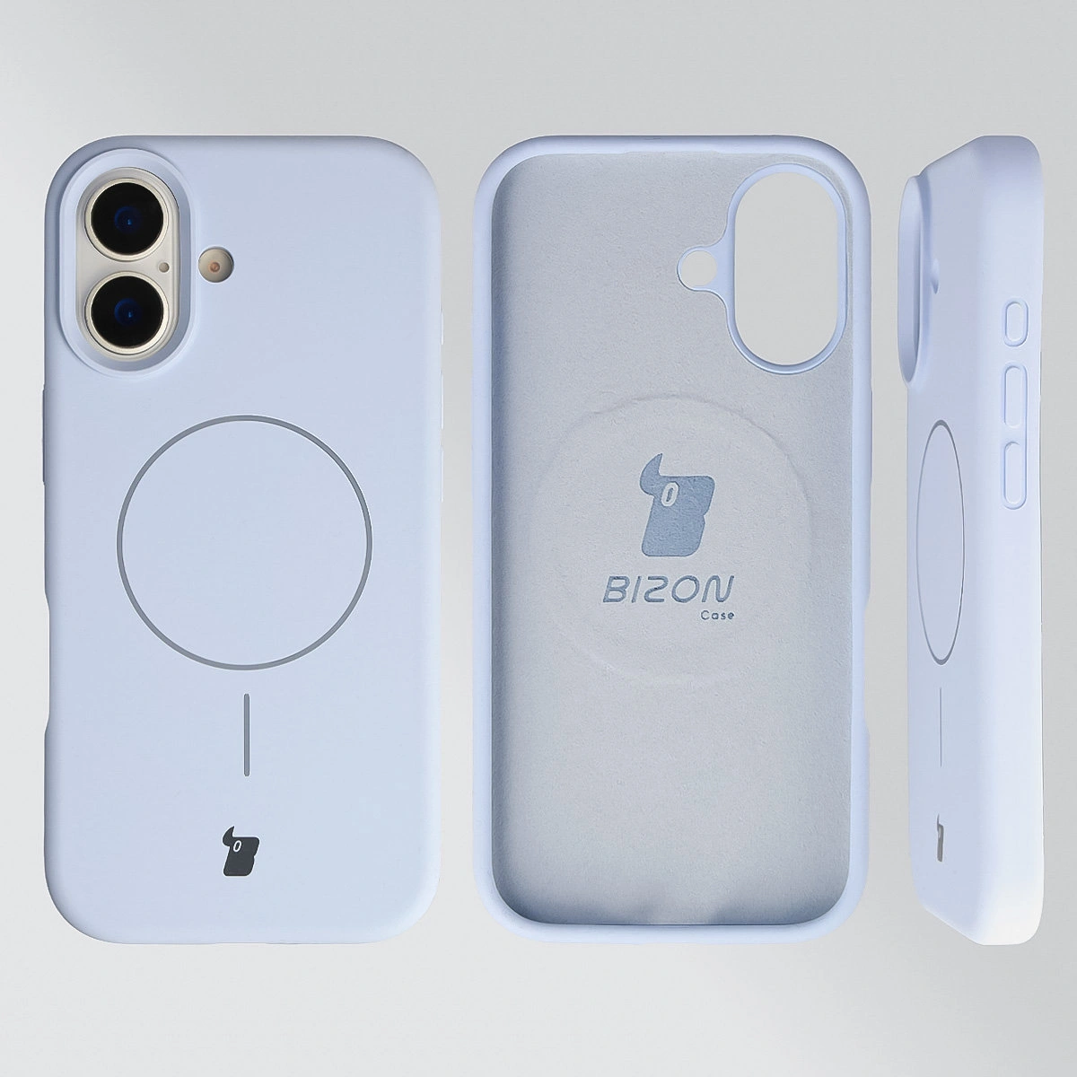 Konstrukcja etui Bizon Soft Case Magnetic: silikon, mikrofibra i zintegrowane osłony do Apple iPhone 17