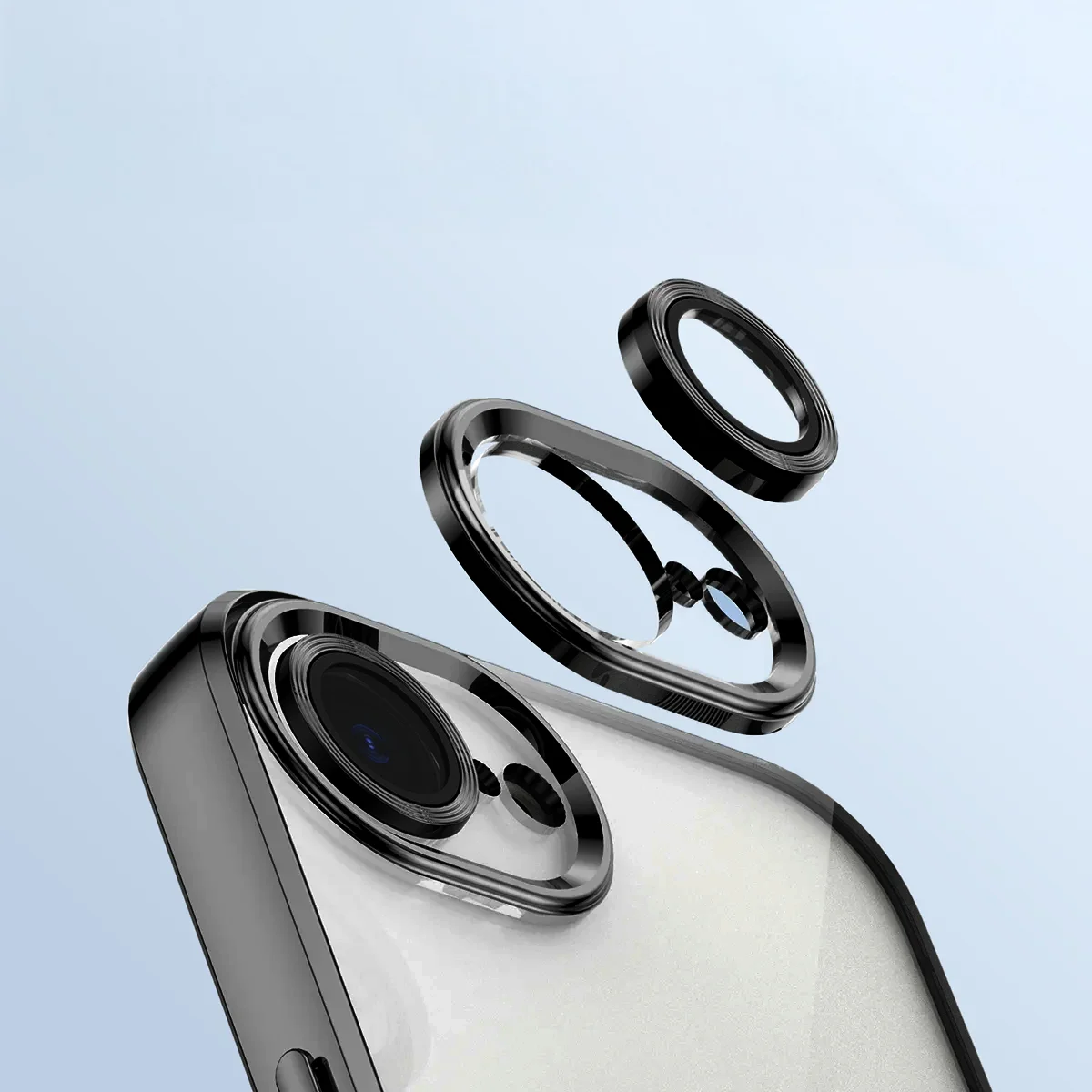 Metaliczna ramka, podniesione krawędzie i zintegrowane osłony w etui Bizon Case GuardO do Apple iPhone 17e /  Apple iPhone 16e