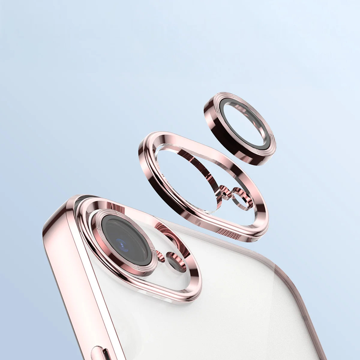 Metaliczna ramka, podniesione krawędzie i zintegrowane osłony w etui Bizon Case GuardO do Apple iPhone 17e /  Apple iPhone 16e