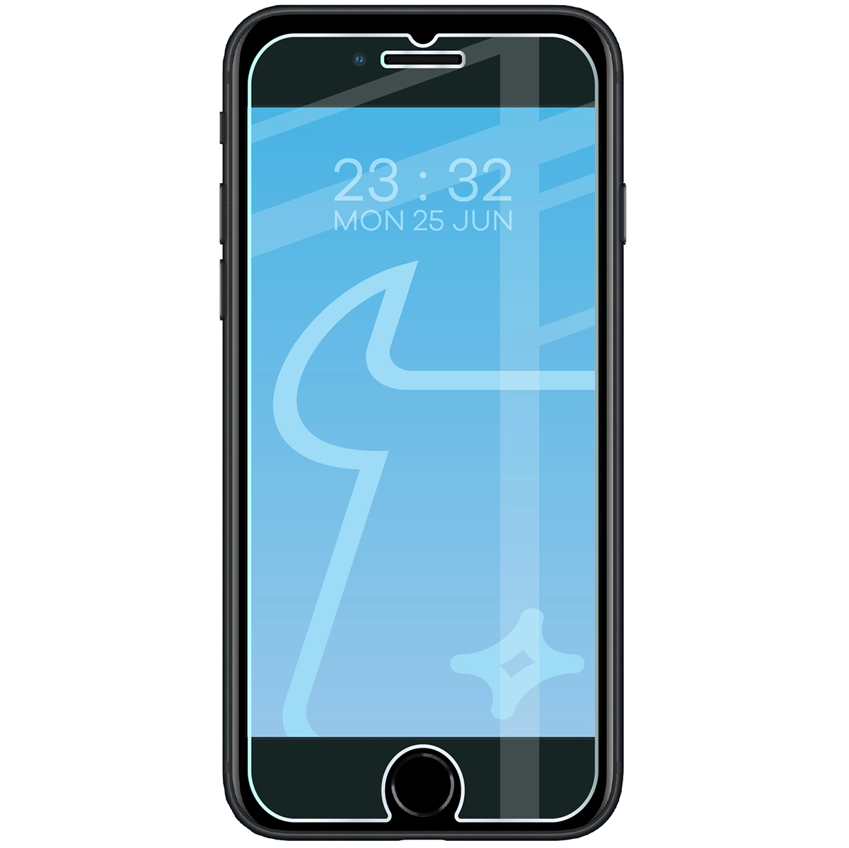 Telefon z nałożonym szkłem Bizon Glass Clear Duo do Apple iPhone SE 2022 / 2020 / 8 / 7