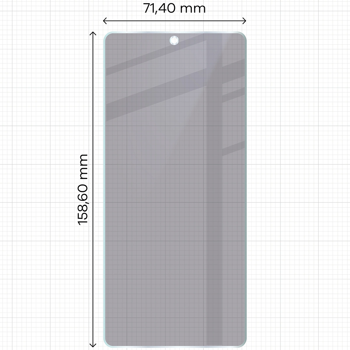 Wymiary szkła Bizon Glass Mule Shadow do Asus ROG Phone 9 Pro