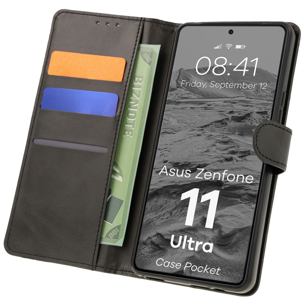 Bizon Case Pocket Flip Case for Asus Zenfone 11 Ultra