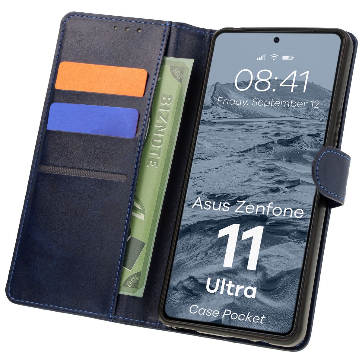 Bison Case Pocket Flip Case for Asus Zenfone 11 Ultra