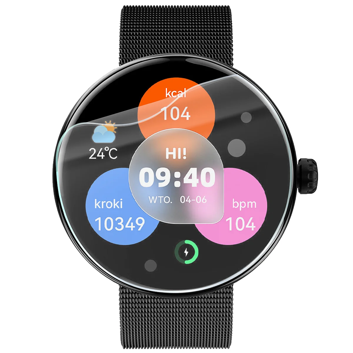 Folia hydrożelowa Bizon Watch Film HydroFlex do Forever Forevive 5 na zegarku