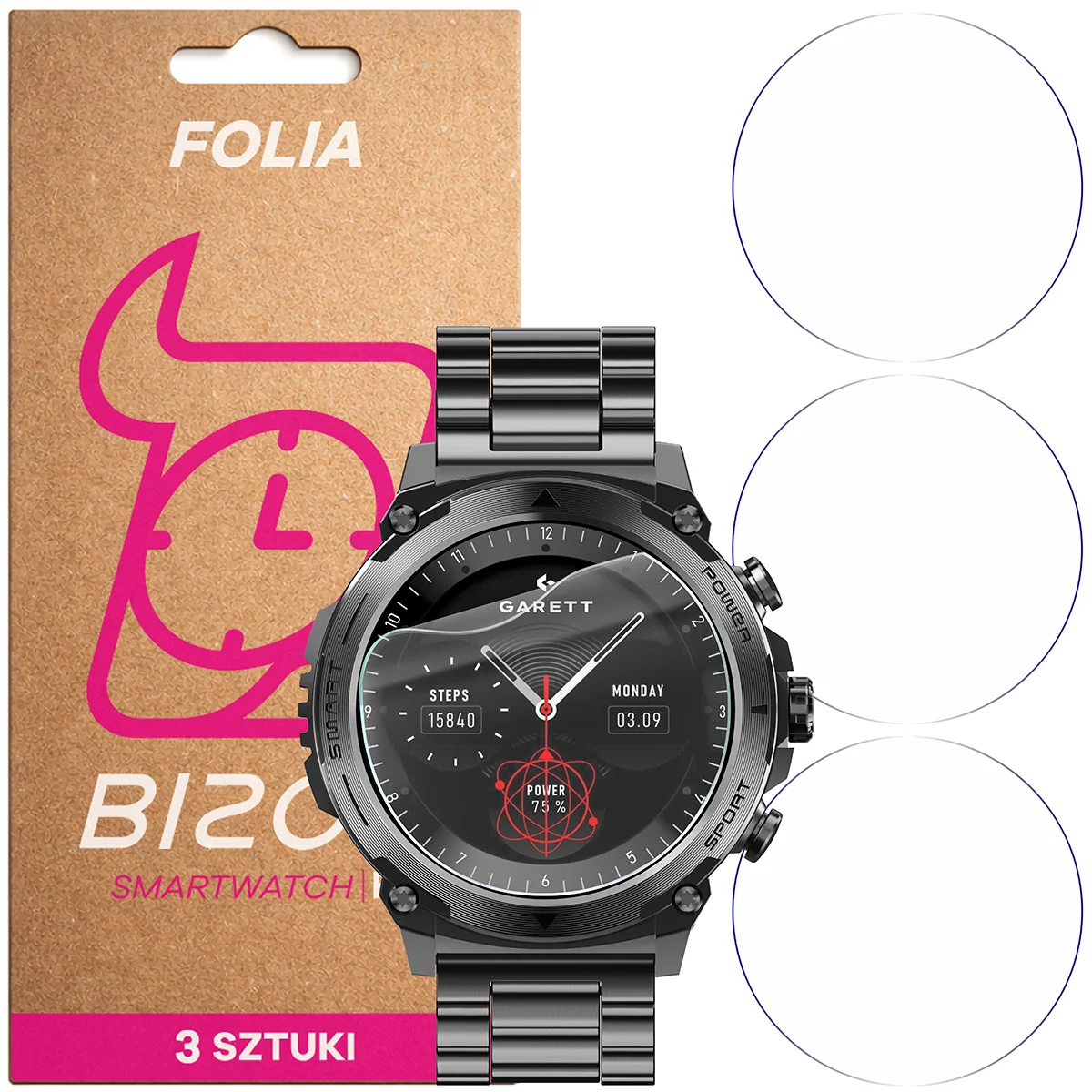 Folia hydrożelowa Bizon Watch Film HydroFlex dla Garett Atom