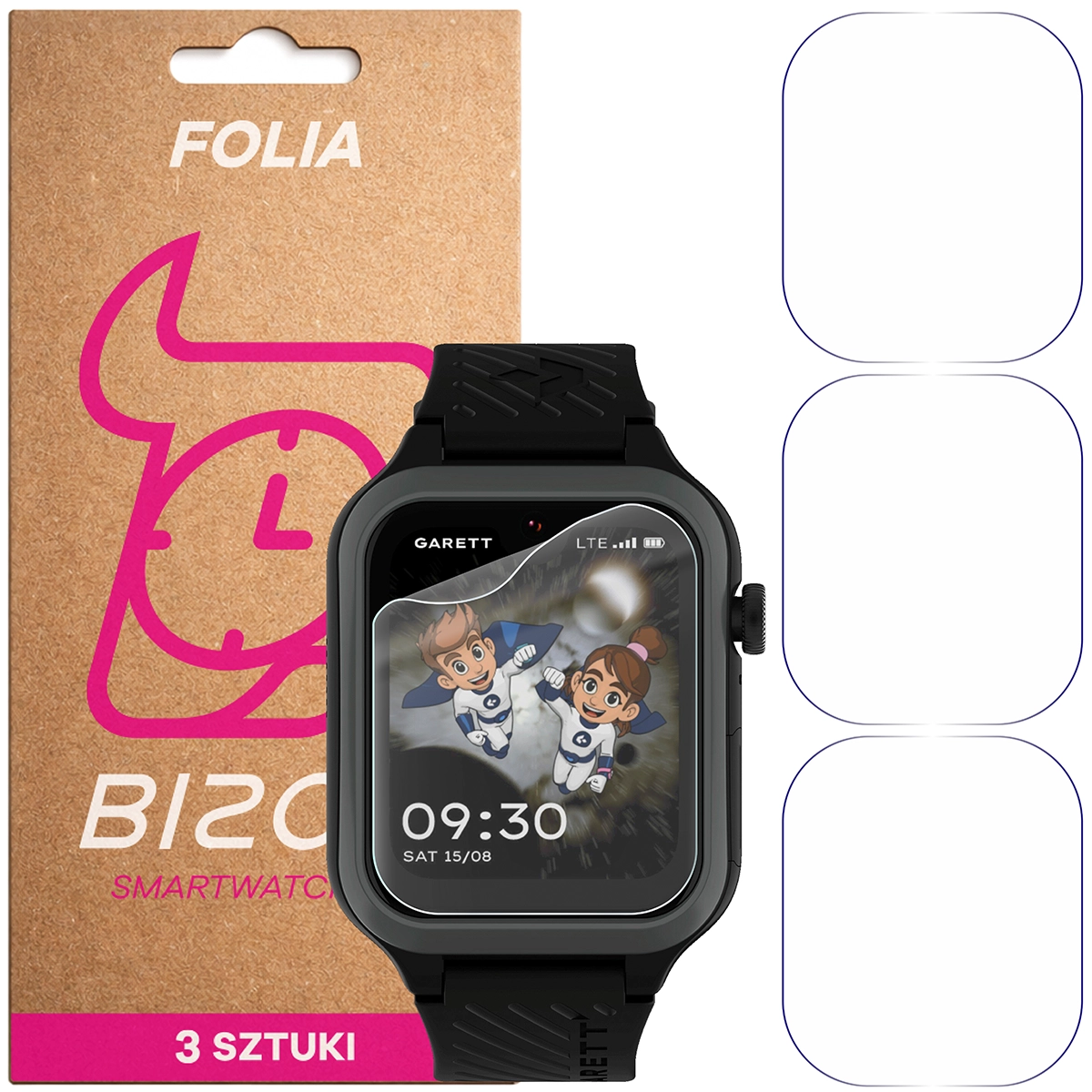 Folia hydrożelowa Bizon Watch Film HydroFlex dla Garett Kids Essa 2 AI 4G