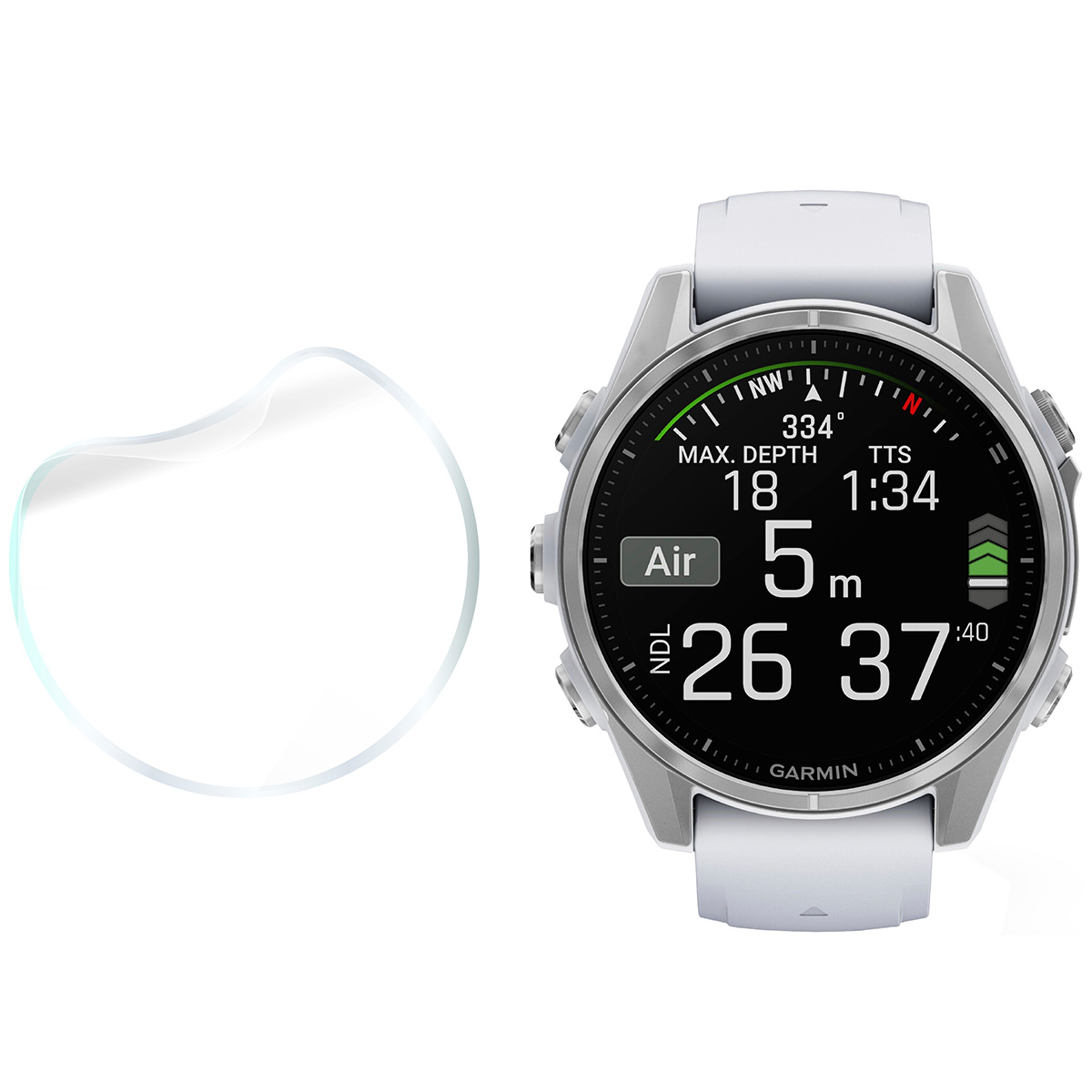 Bizon Glass Watch Hydrogel w zestawieniu z Garmin Fenix 8 AMOLED 43 mm