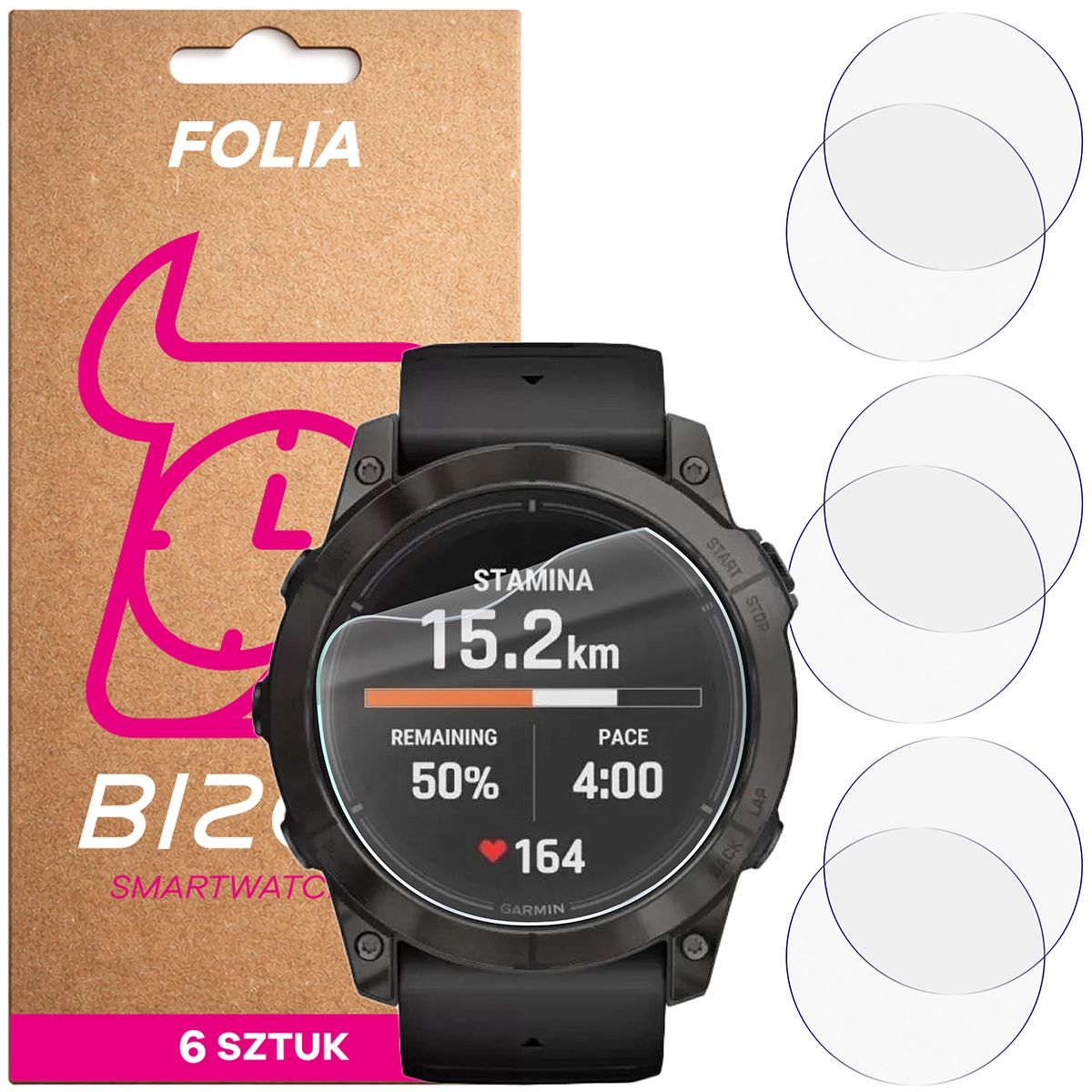 Bison Watch Film HydroFlex hydrogel film for Garmin Epix Pro 2nd gen. 47 mm