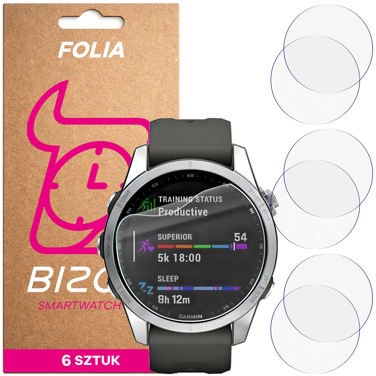 Bison Watch Film HydroFlex hydrogel film for Garmin Fenix 7S