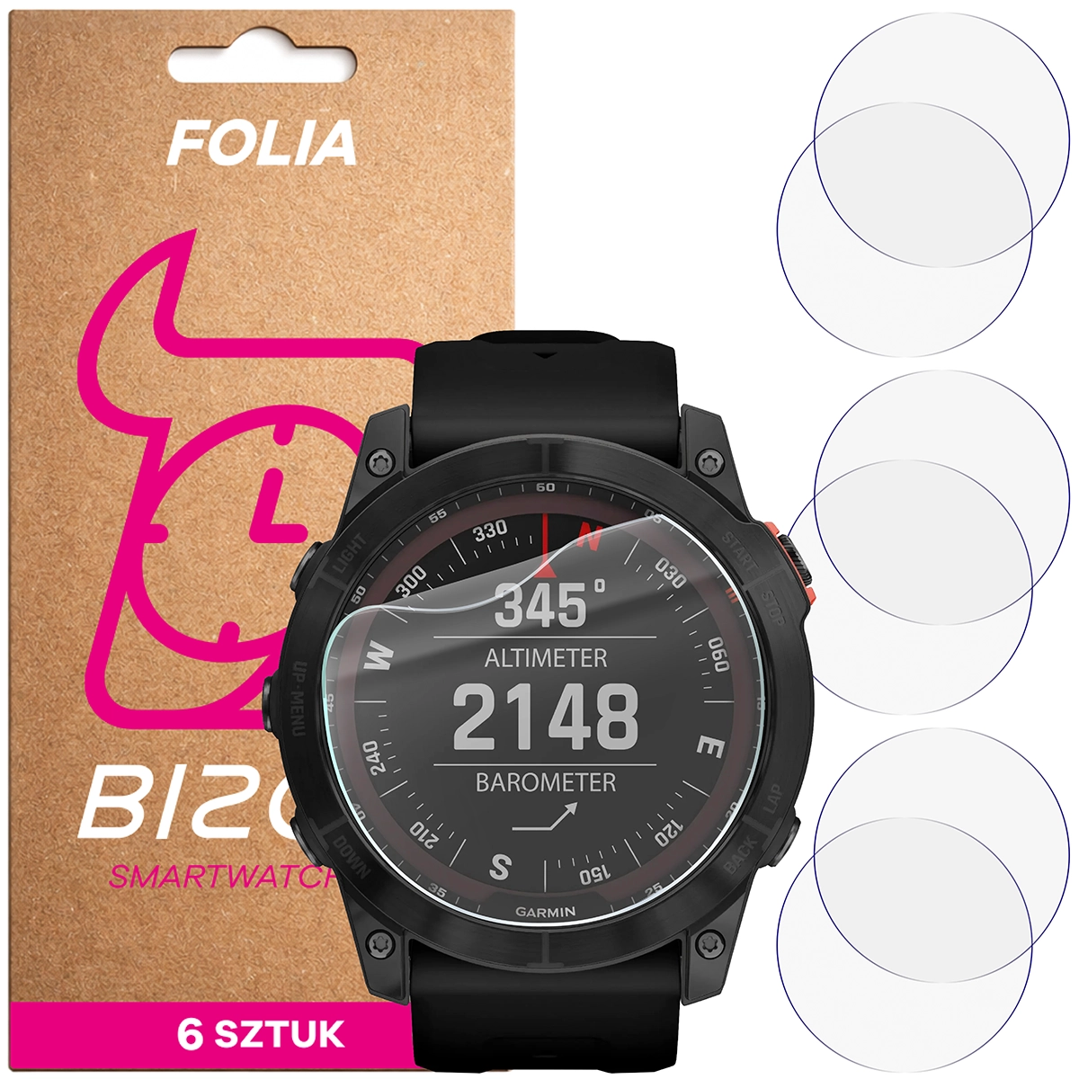 Bizon Watch Film HydroFlex for Garmin Fenix 7X