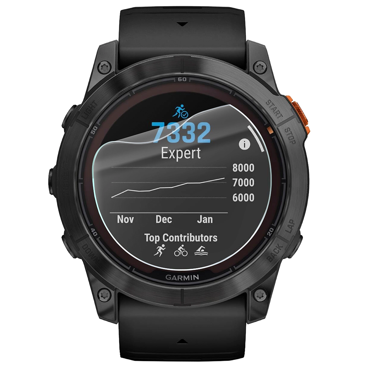 Folia hydrożelowa Bizon Watch Film HydroFlex do Garmin Fenix 7X Pro na zegarku