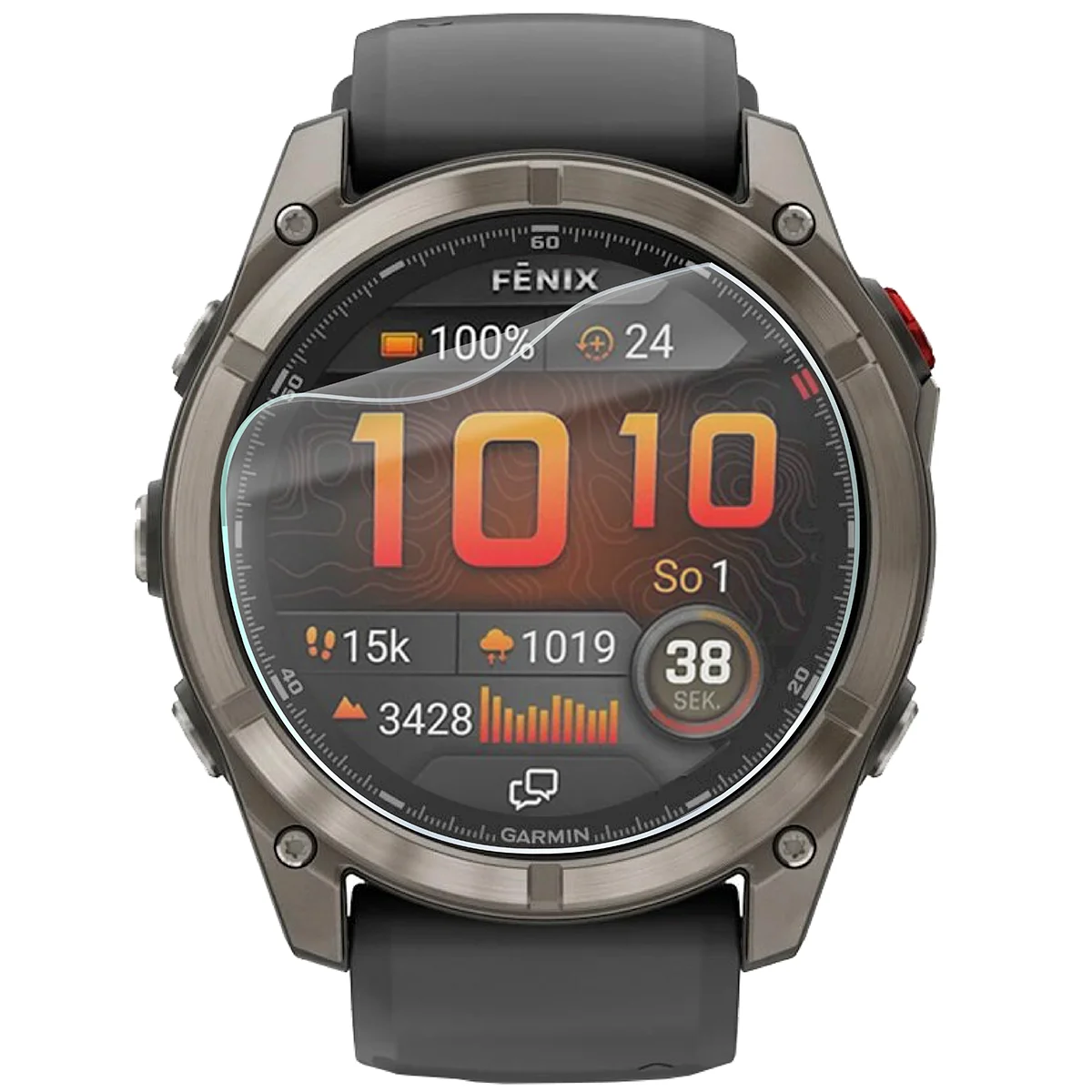 Folia hydrożelowa Bizon Watch Film HydroFlex do Garmin Fenix 8 Pro AMOLED 51 mm na zegarku