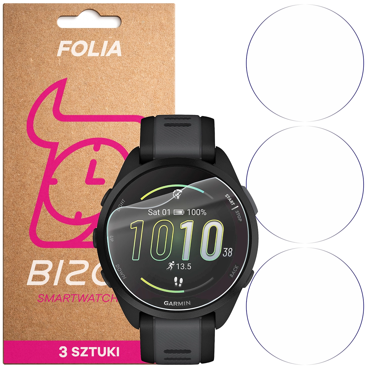 Folia hydrożelowa Bizon Watch Film HydroFlex dla Garmin Forerunner 165