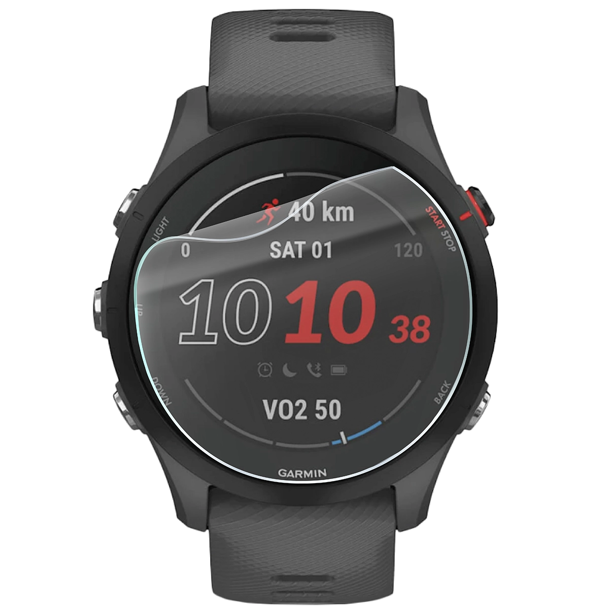 Folia hydrożelowa Bizon Watch Film HydroFlex do Garmin Forerunner 255 na zegarku
