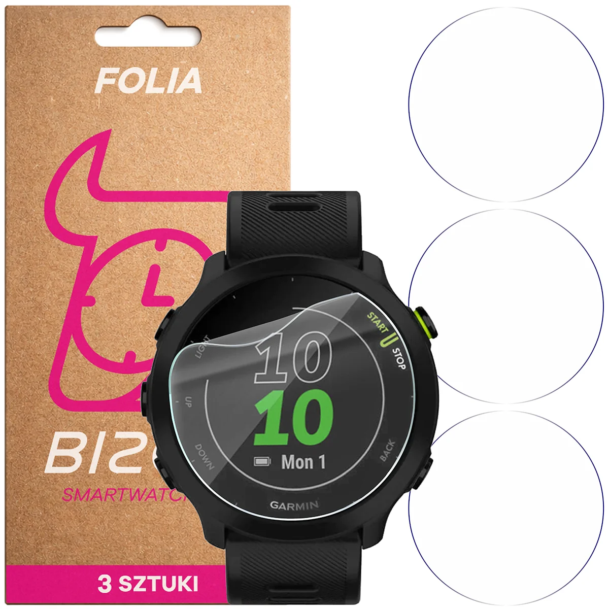 Folia hydrożelowa Bizon Watch Film HydroFlex dla Garmin Forerunner 55